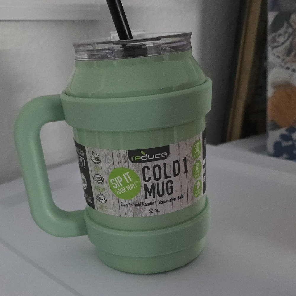 Cold1 Insulated Mug with Handle - Sage Green